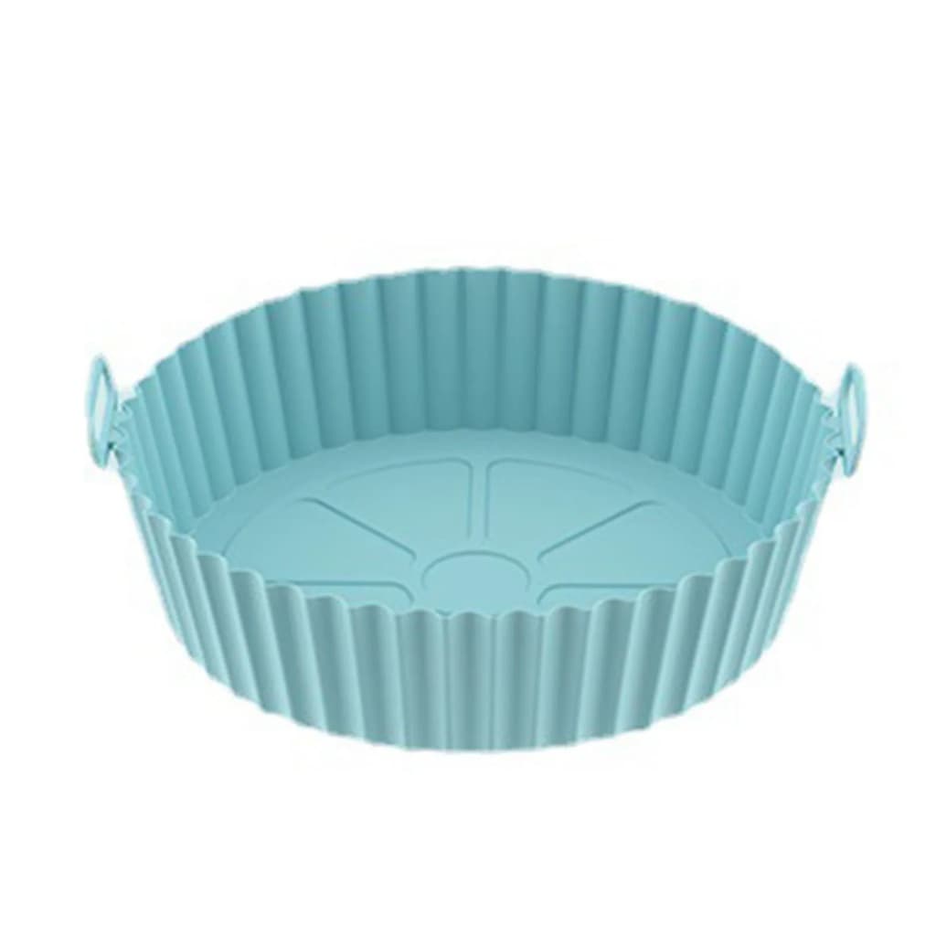 Forma Cesto de Silicone Reutilizável Protetor Air Fryer Microondas