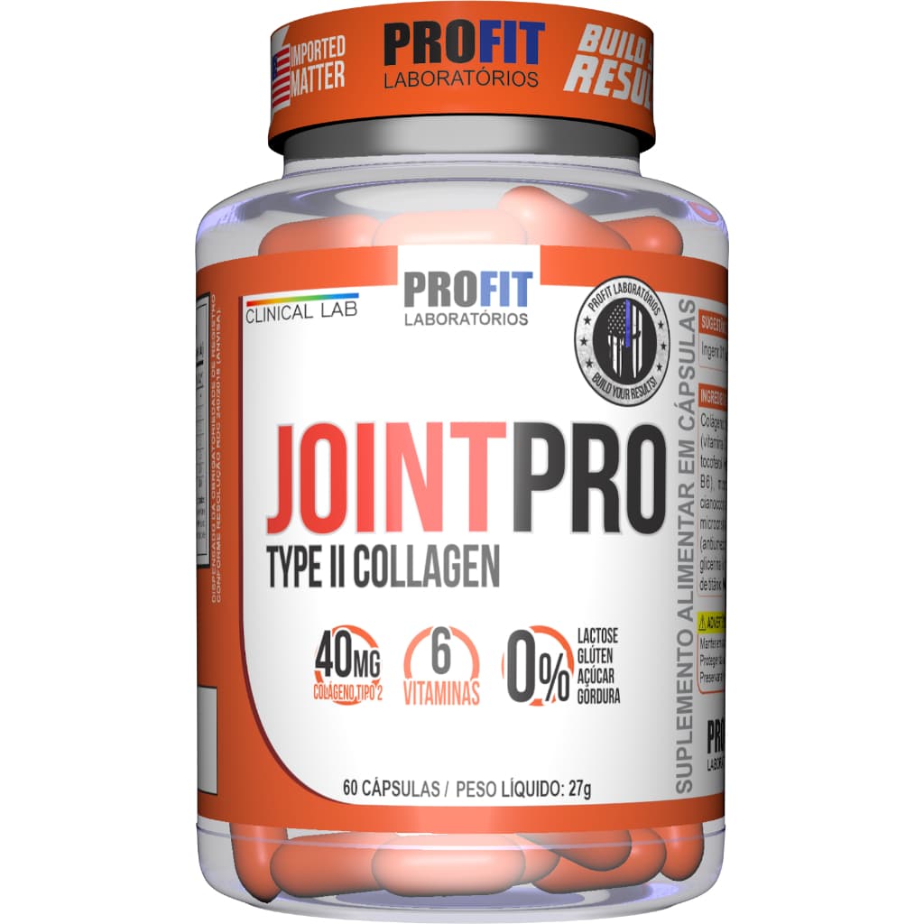 Joint Pro - Colágeno Tipo 2 + Vitamina C - Pote 60 Cápsulas - Profit Laboratórios