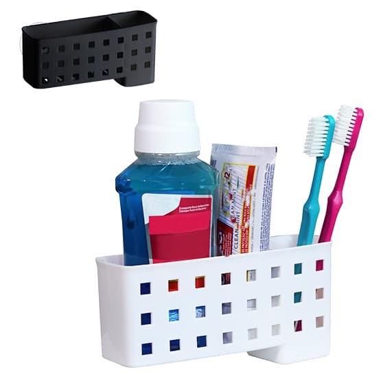 Porta Escova Dental De Parede Plástico Com Ventosa