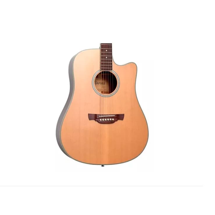 Violao Crafter Folk Cutaway De7n Eletrico N Tampo Solido Bag