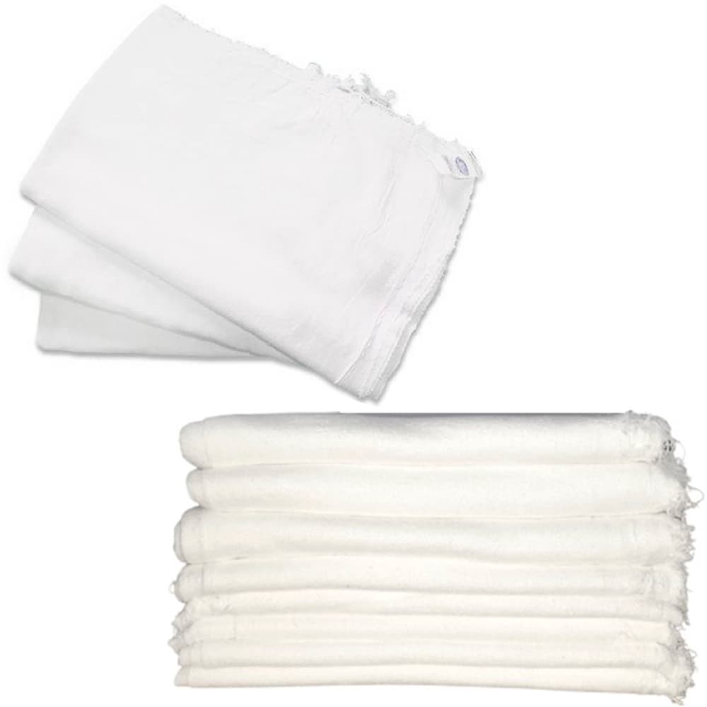 PANO SACO DE LIMPEZA DE ALGODAO MULTIUSO ALVEJADO BRANCO 50X30CM