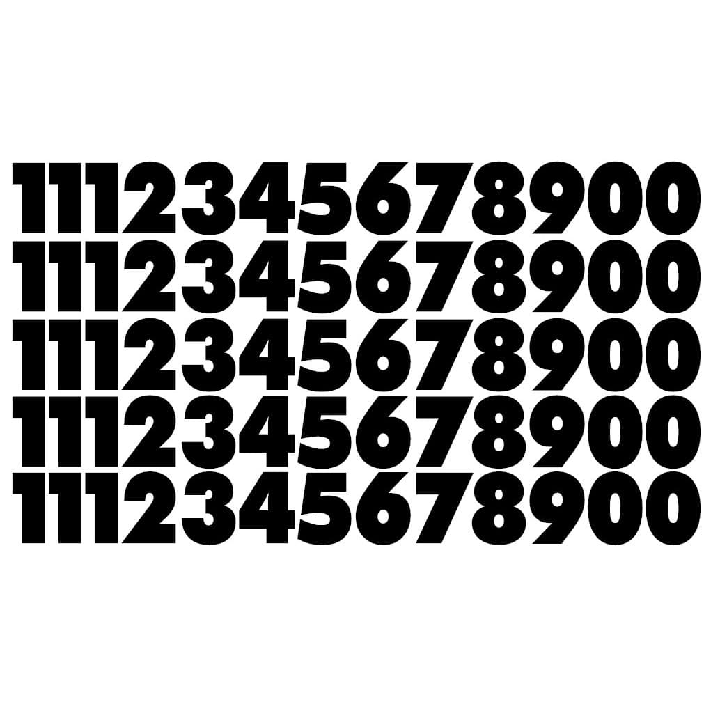 65 NÚMEROS ADESIVOS 5CM VINIL  AUTOCOLANTE PRETO FOSCO  Organize, Identifique e Personalize!"