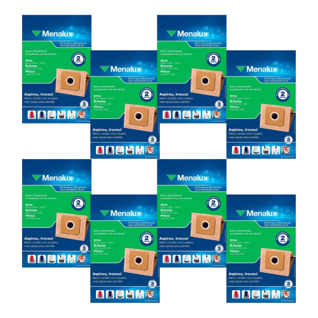 Kit Sacos Aspirador Pó Britânia Asp Sim02 1380 1410 1480