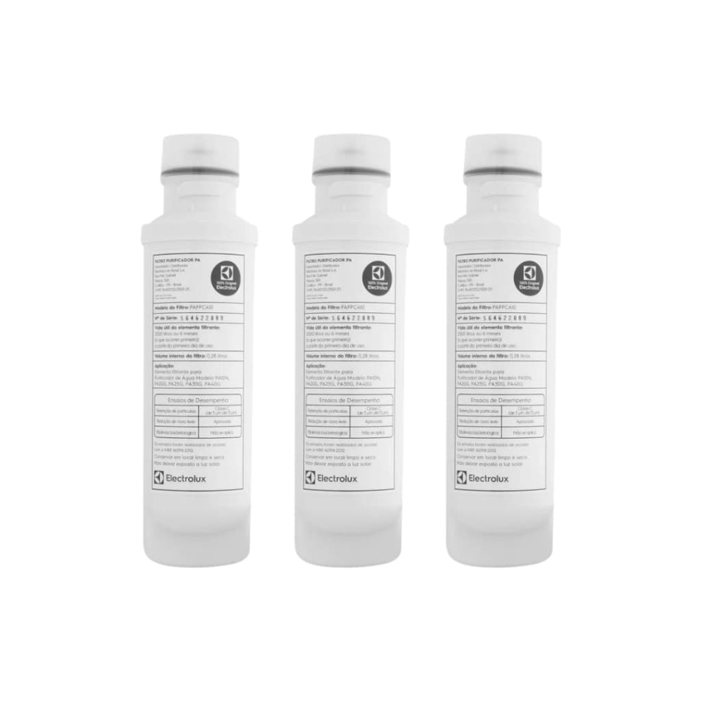 Kit Refil Filtro Electrolux Pappca10 Para Purificador De Água