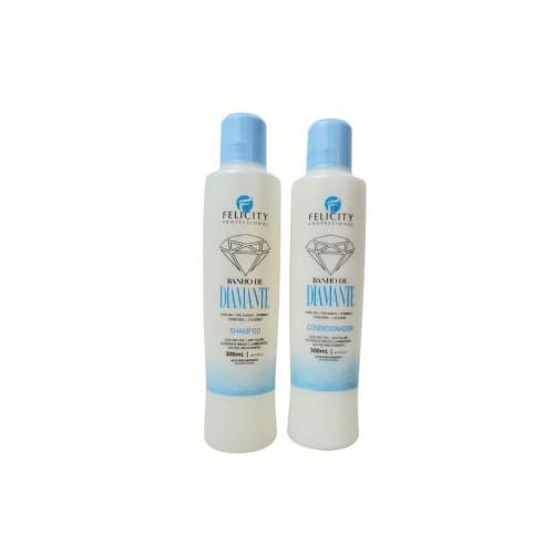 Kit Banho de Diamantes Shampoo e Condicionador 2x300ml Felicity Professional