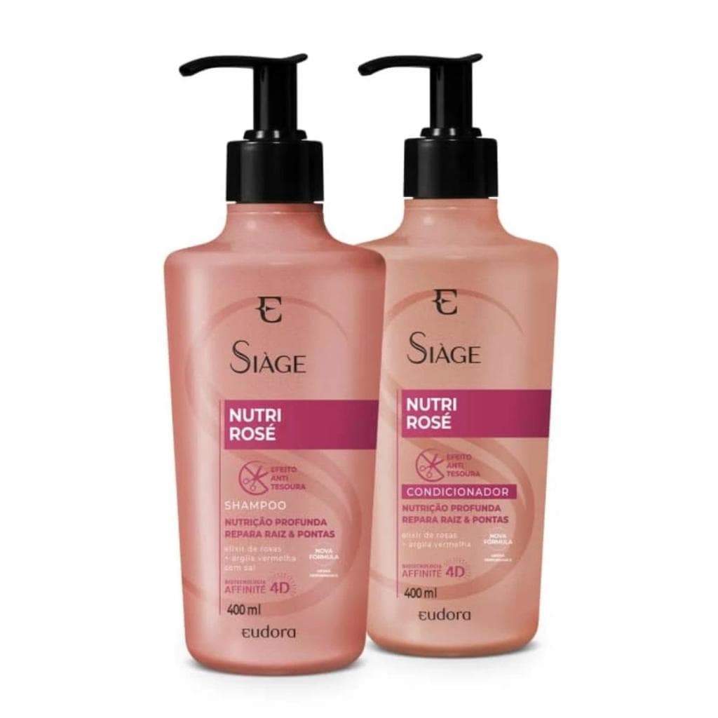 Eudora Siàge Nutri Rosé Shampoo 400ml Condicionador 400ml