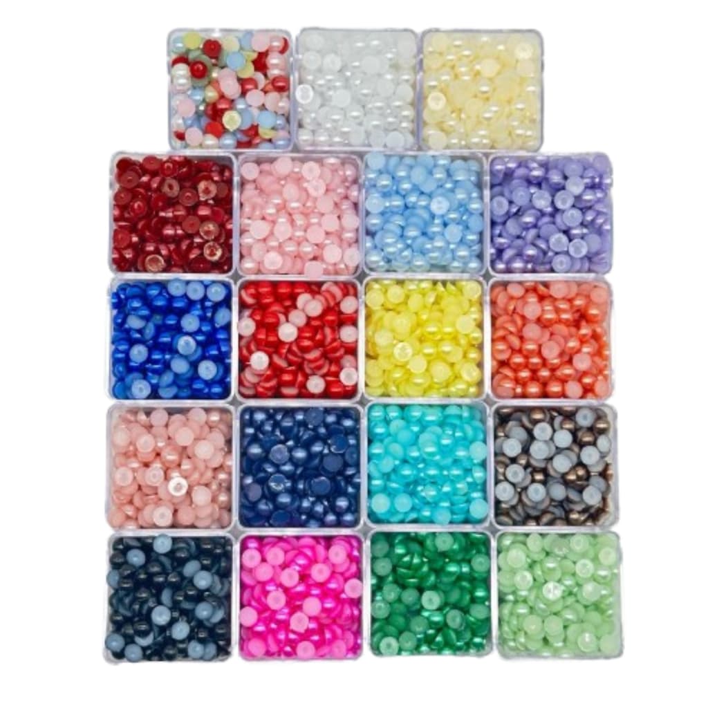 Meia Pérola 6mm 500 Unidades Abs Sem Furo Decoração P/ Artesanato