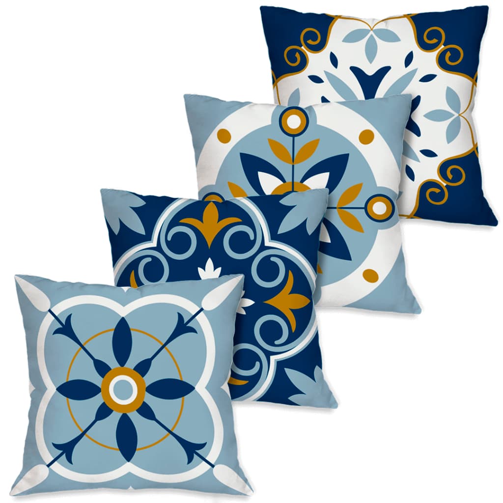 KIT 4 CAPAS DE ALMOFADA DECORATIVAS 45X45 cm TRADICIONAL
