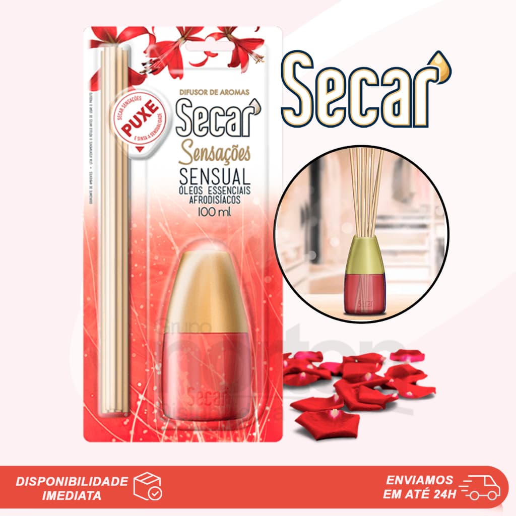 Produto Difusor de Aromas Secar Sensual Sensações 100ml Perfume Casa Cheirinho Aromatizador