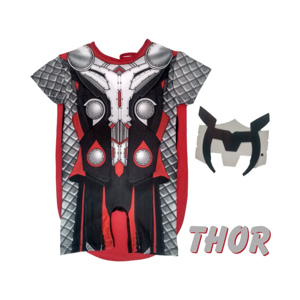 Fantasia Temática Thor Infantil Masculina Heróis Menino