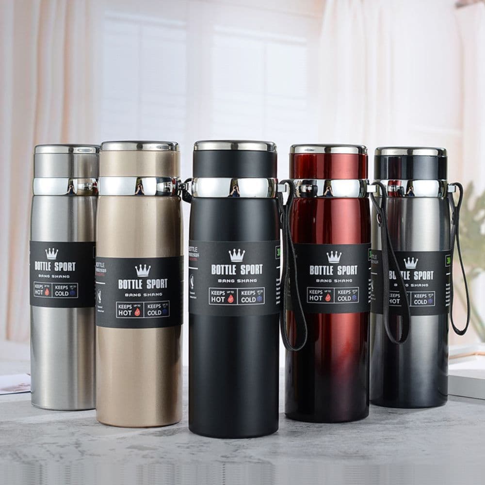 Garrafa Térmica Inox Squeeze Academia 800ml  Bebidas Quente ou Gelada