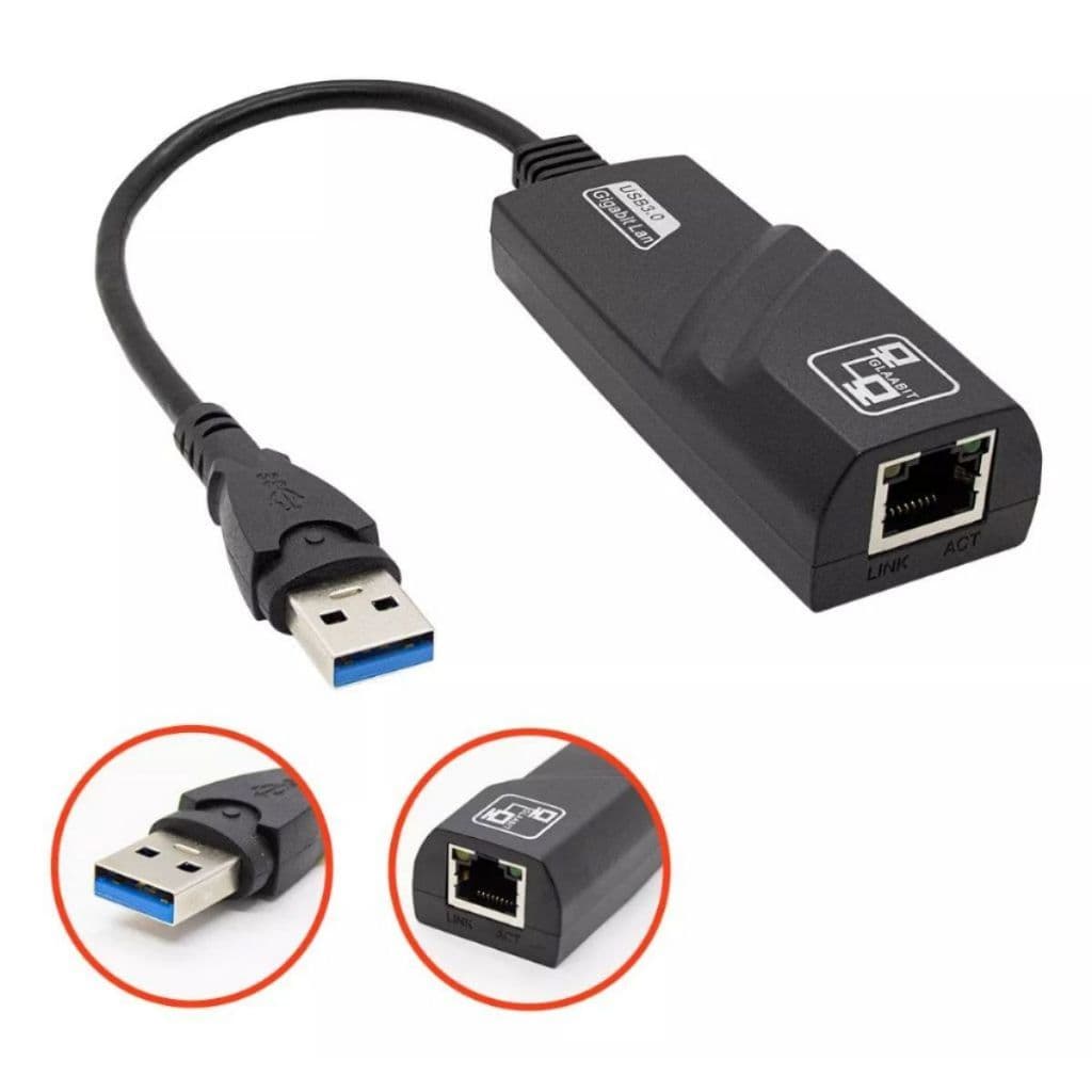 Adaptador Ethernet USB 3.0 Para RJ45 - 10/100/1000mbps