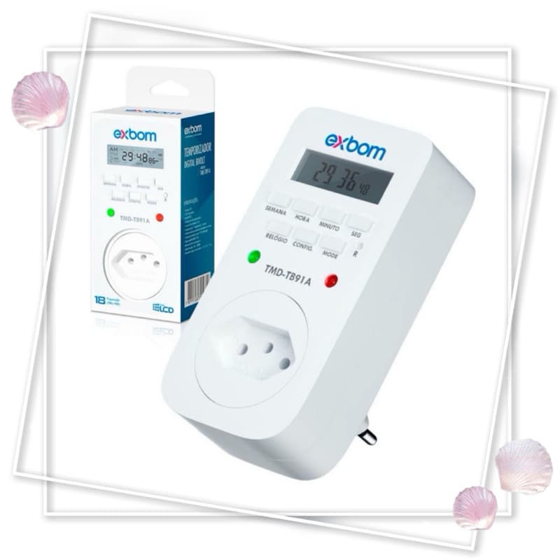 Timer Digital E Temporizador Tomada Lcd/Visor Programavel Energia Bivolt Tomada Inteligente PRONTO PARA ENVIO