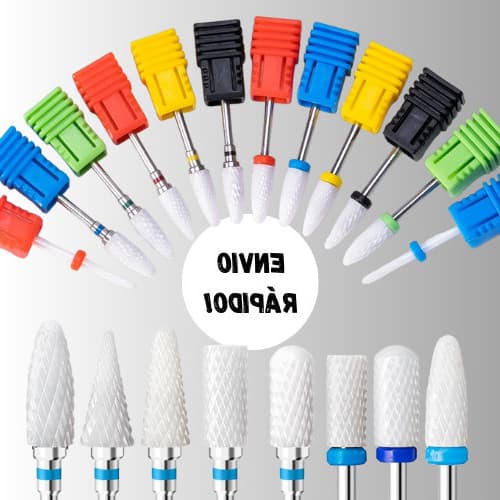 Brocas Cerâmica Profissional Unha Gel Acrigel Porcelana Nail Art Broca para Unhas Original
