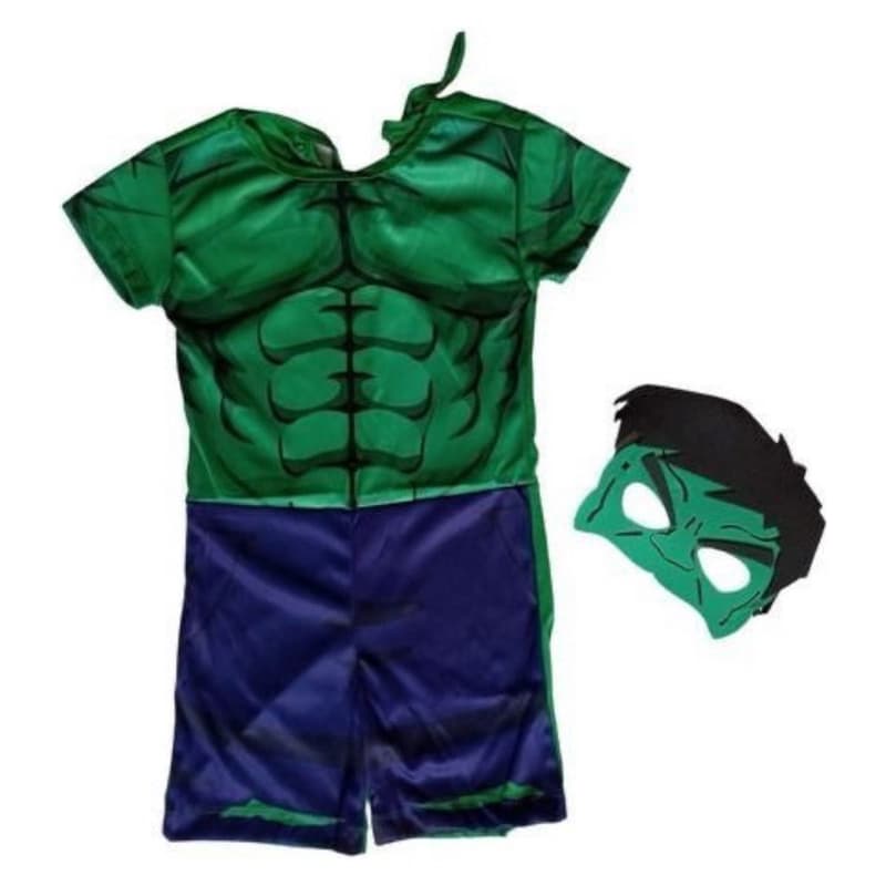 Fantasia Infantil Hulk Heróis Com Máscara - Envio Imediato