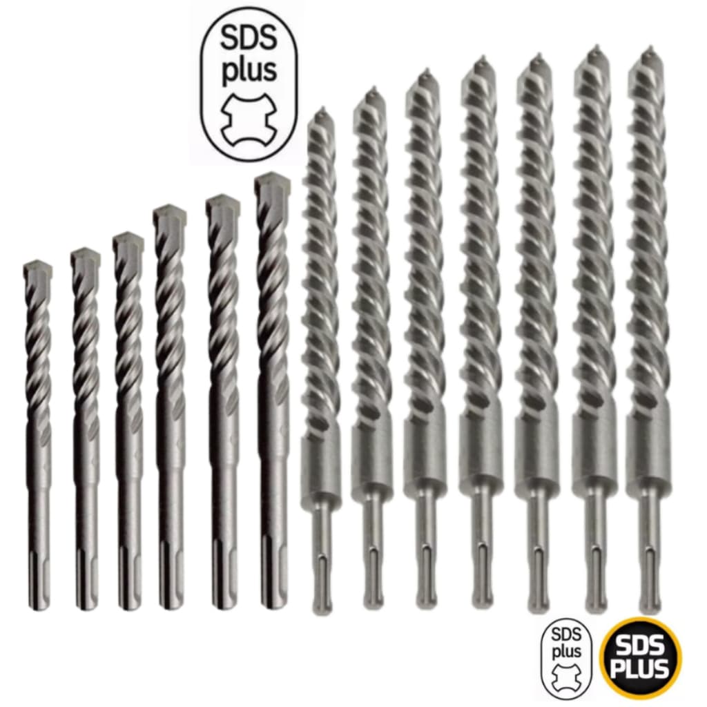 Broca Widea SDS Plus para Concreto Parede Alvenaria 4mm a 25mm P/ Martelete SdsPlus - Escolha medida