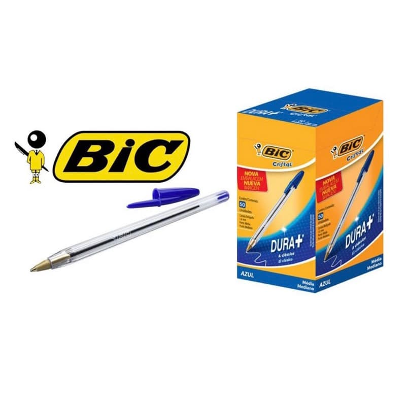 Caneta BIC Cristal Dura Mais Kit com 25 canetas ou 50 escolha o seu