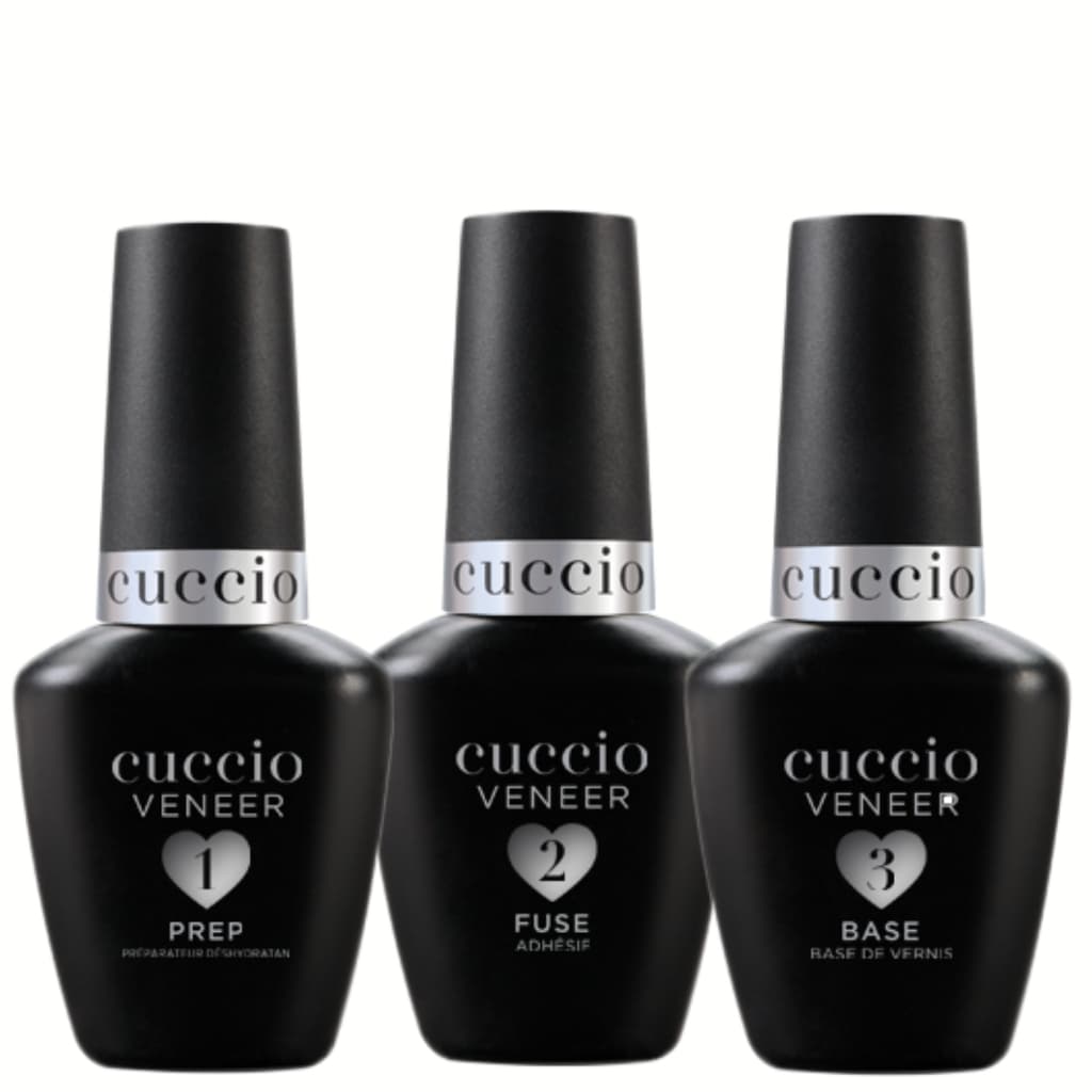 Passos 1 + 2 + 3 Cuccio Veener 13ml (Prep + Fuse + Base)