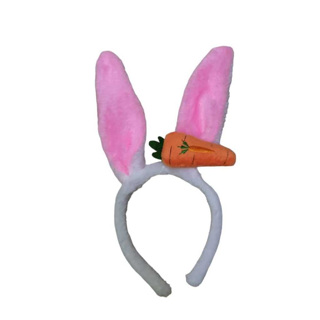 Tiara Orelhinha De Coelho De Pelúcia Com Cenourinha Páscoa