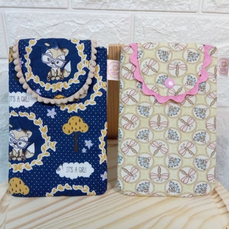Bolsinha para celular porta celular e porta documentos carteira em tecido case para celular