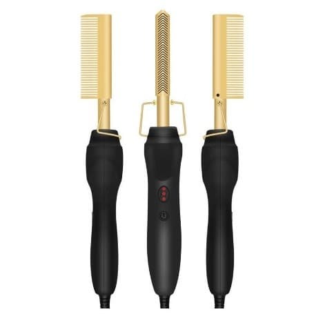 Pente Elétrico Prancha Cerâmica Profissional Alisador Cabelo Aquecimento Milti-fucional Chapinha