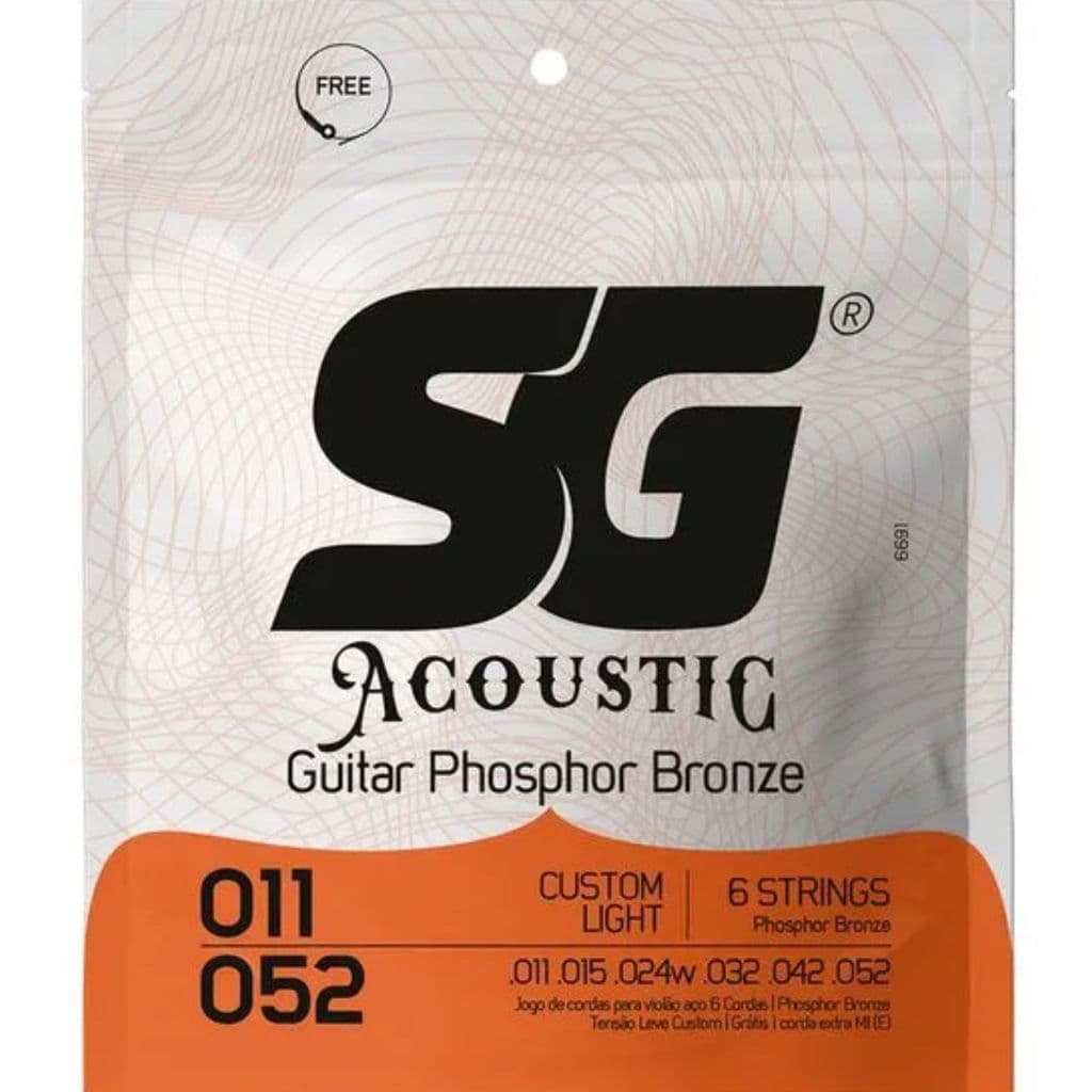 Encordoamento para Violão Aço SG 011 Fósforo Bronze