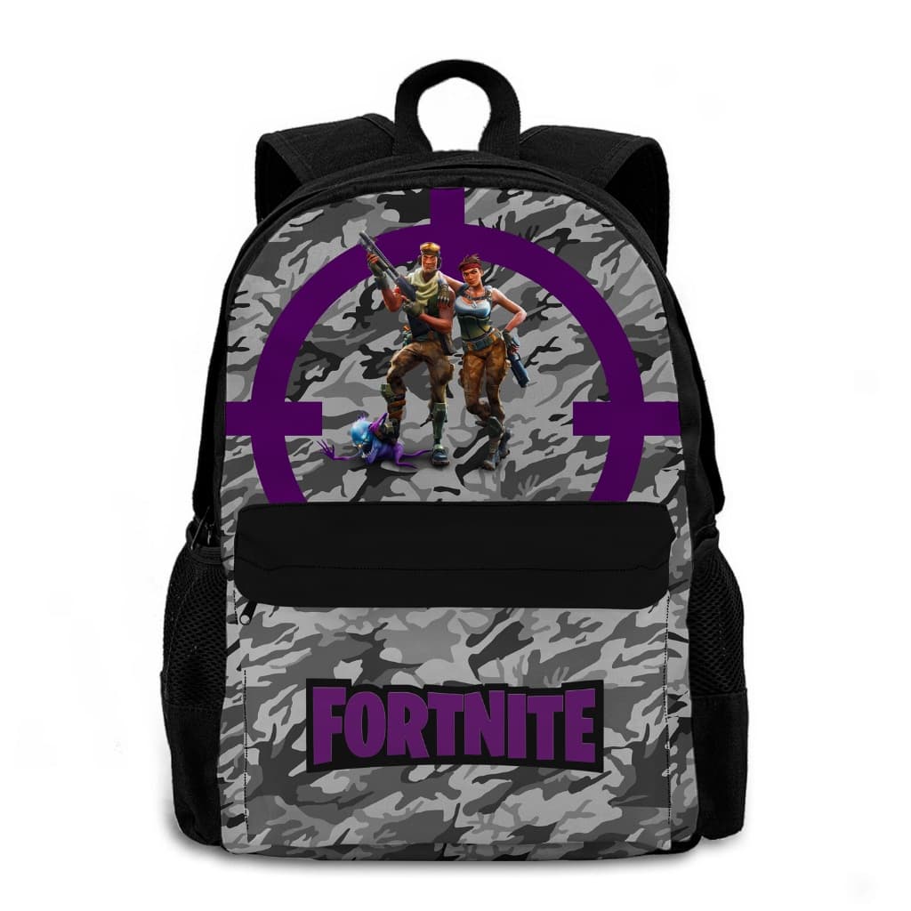 Mochila Escolar Volta As Aulas Fortnite Jogo Video Game Battle Royale Reforçada Ajustável Material