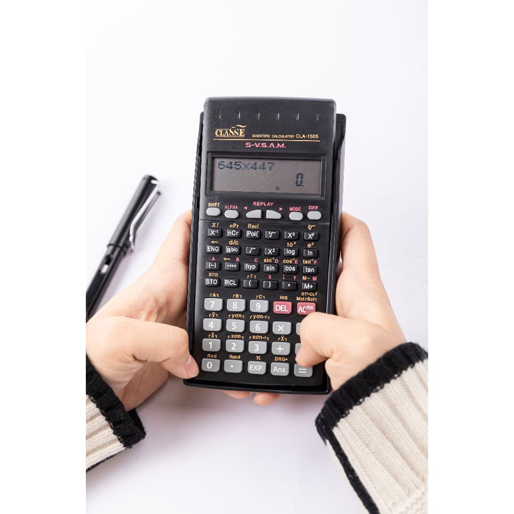 Calculadora Científica 12 Dígitos 2 Linhas 240 Funções Portátil Com Capa Protetora Escritório Escola Engenharia Multifunção Ferramenta