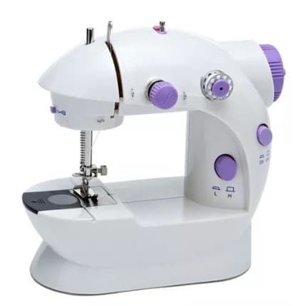 Mini Máquina De Costura Reta Lanmax Lmd-202 Portátil Branca 110v/220v