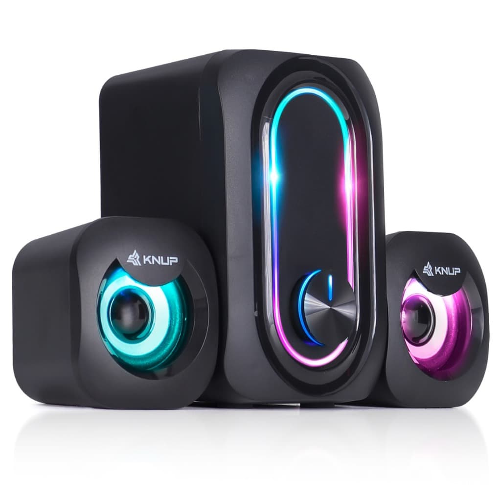 Caixa De Som Bluetooth Rgb Subwoofer Potente Para Smart Tv Celular Computador Usb Micro Sd P2 3,5mm