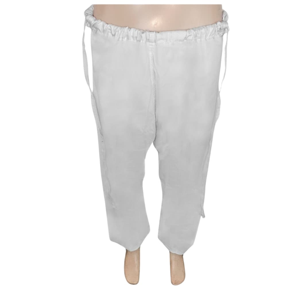 Calça de Kimono Jiu Jitsu Judô Brim Reforçado Adulto Branco 1 Fit