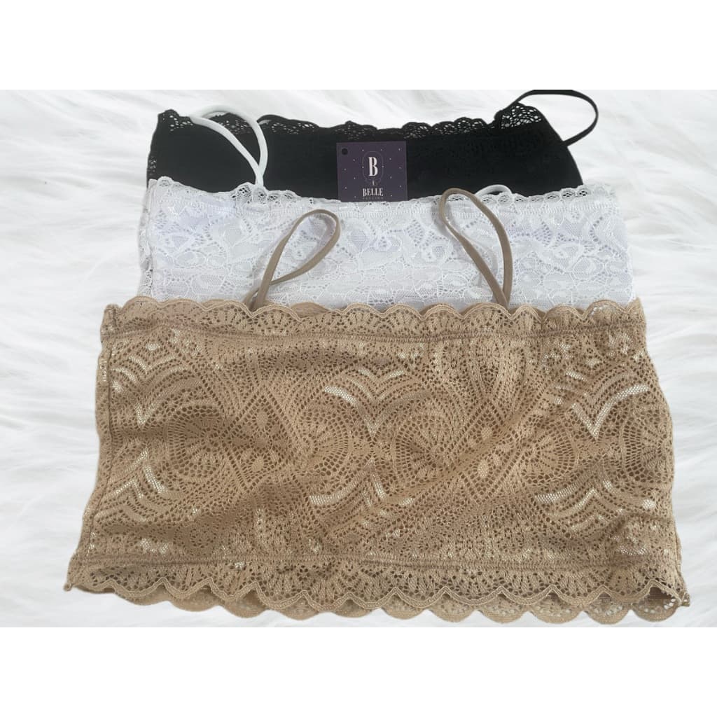 KIT COM 3 Sutiã Cropped Top Faixa COM BOJO Removivel TRÊS SOUTIENS SUTIAN