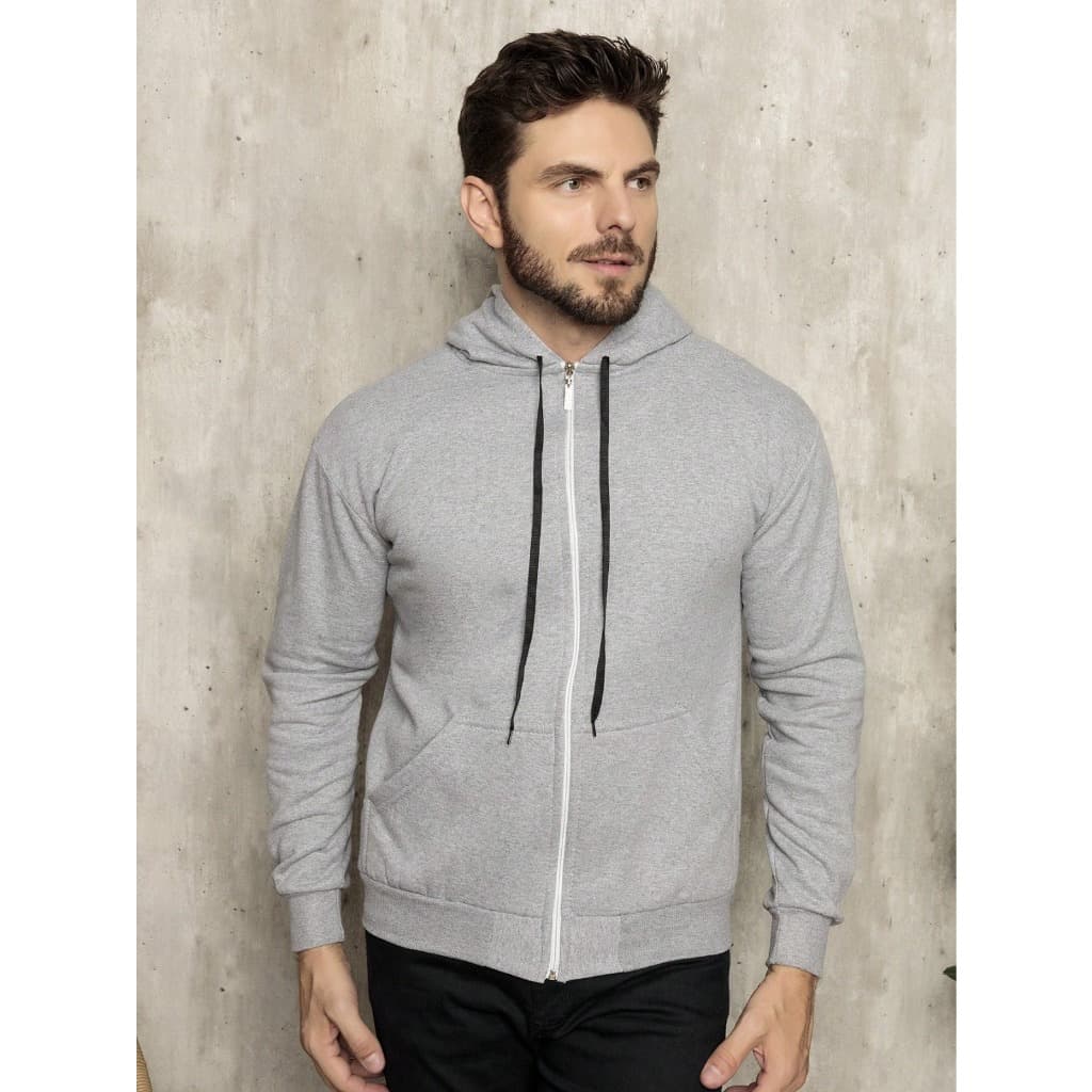 Moletom com capuz masculino, quente no inverno, estilo cardigan com zíper