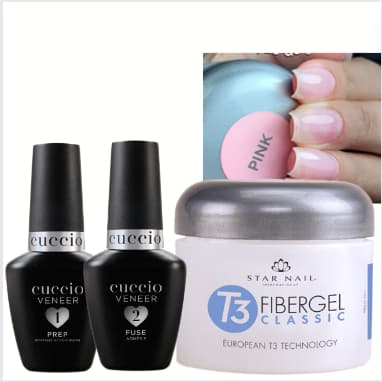 Prep + Fuse Cuccio Veener 13ml+ Fibergel Pink 28g