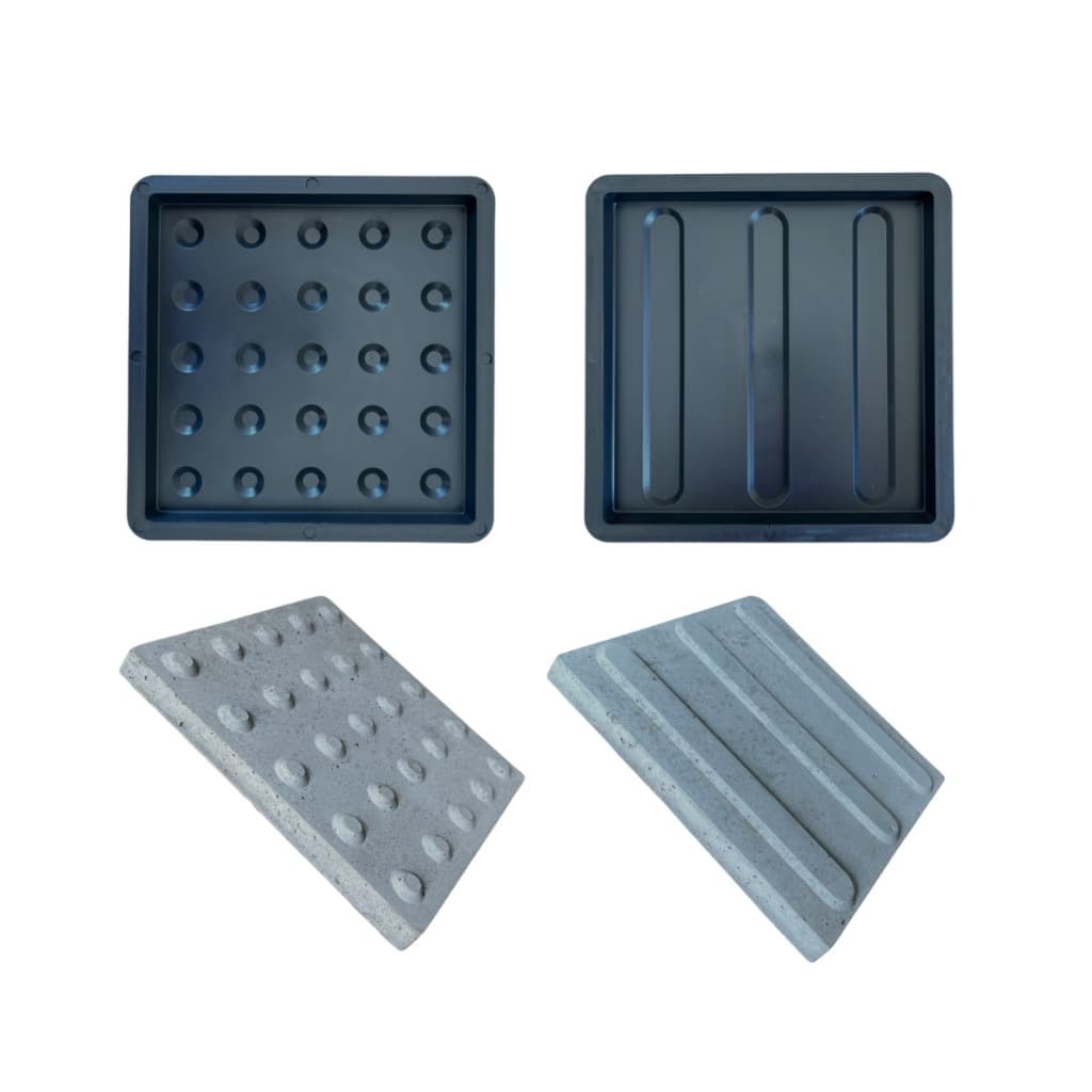 Kit 20 Formas Plásticas Piso Tátil Direcional e Alerta ( 10 de cada )