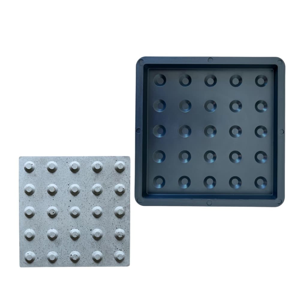Forma Pástica Paver  Tátil Alerta 25x25x2,5 - 5 Unidades