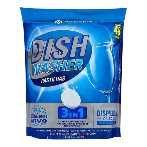 Detergente para Lava-Louça Dish Washer Member's Mark Pacote com 48 Unidades