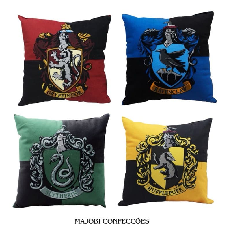 4 Almofadas Casas De Hogwarts Harry Potter
