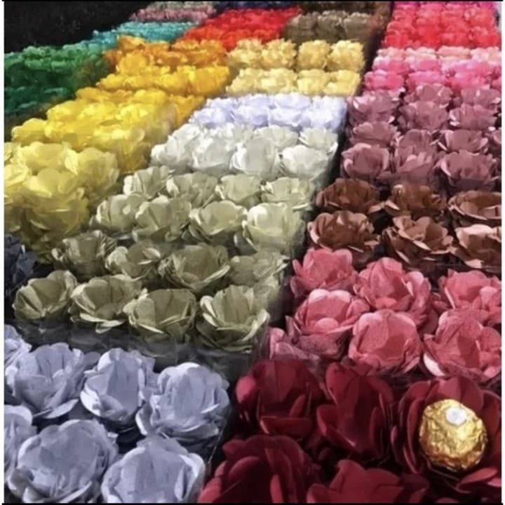 40 Forminhas Flor de Doces Finos Luxo para Casamentos STYLE.
