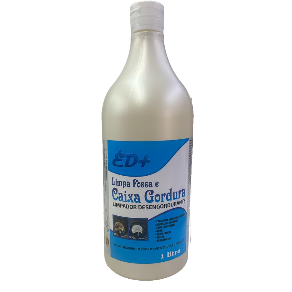 Limpa Fossa e Caixa de Gordura ED+ 1 Litro Produto para Manutenção de Esgoto