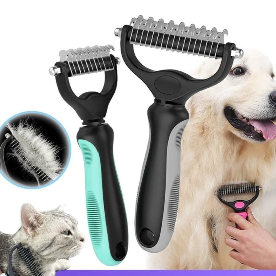 Desembolador Removedor De Pelos Longos Escova Pente Para Cachorro Gato Pet Rake Rasqueadeira