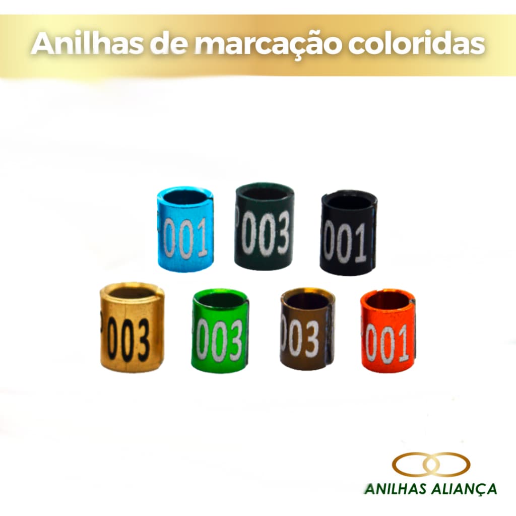 20 Anilhas De Marcação - Aliança - Aberta (canário 3mm)