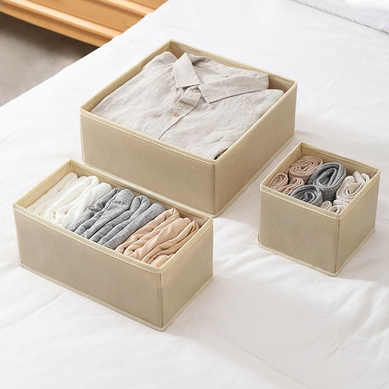 3 Organizadores De Roupas Gaveta Com 3 Tamanhos Organizador Closet/Guarda-Roupas/Gavetas