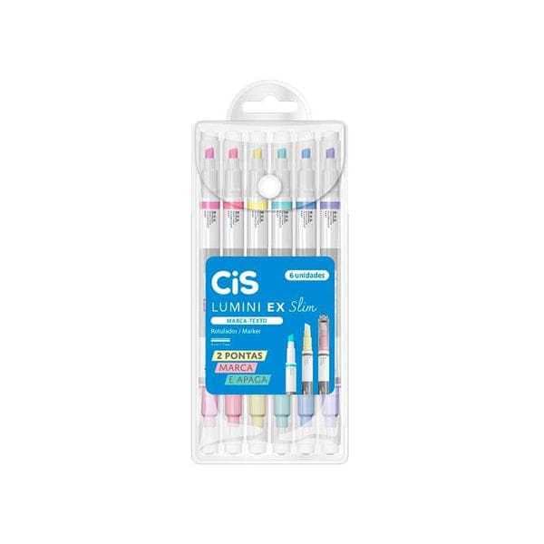 Marca Texto Lumini Ex Slim kit c/6 - Cis