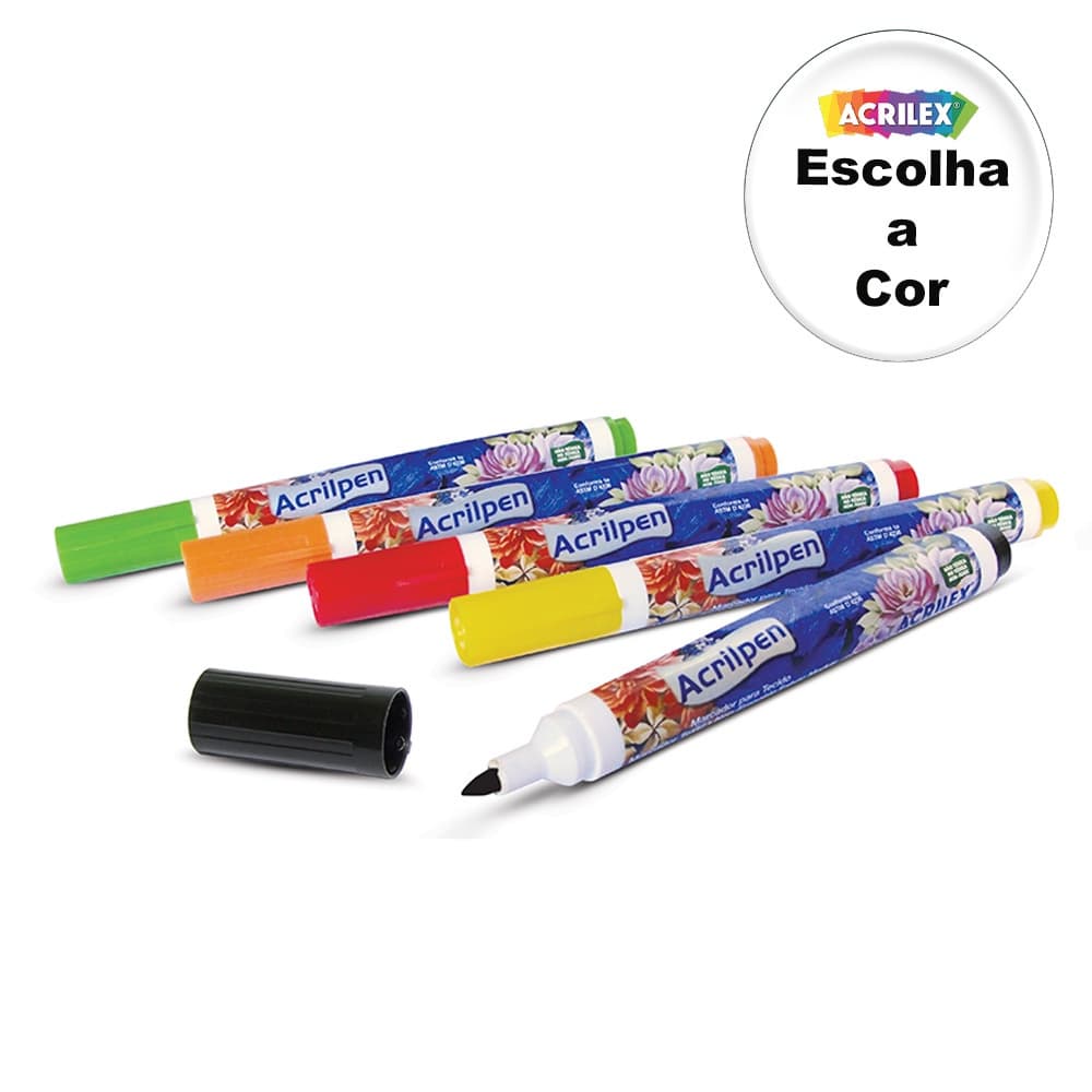 Acrilpen Caneta Para Tecido - Escolha a Cor - Acrilex/radex