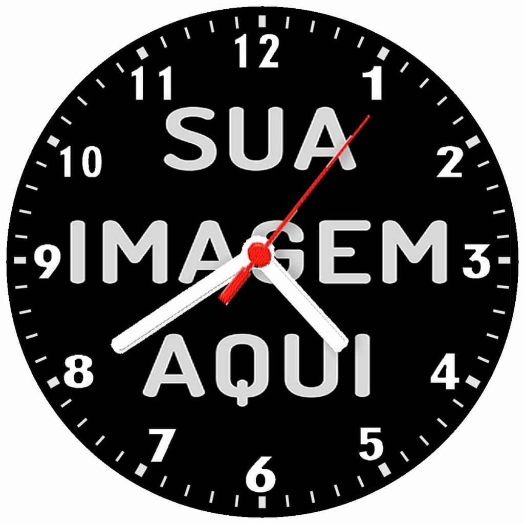 Relógio de parede decoração personalizados envie sua foto logo - tamanho - 40 cm