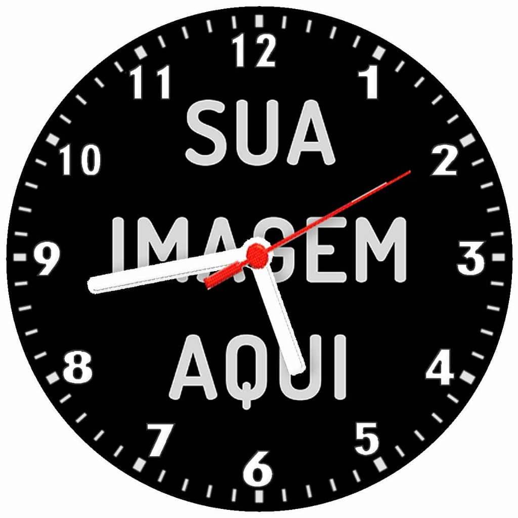 Relógio de parede decoração personalizados envie sua foto logo - tamanho - 30 cm