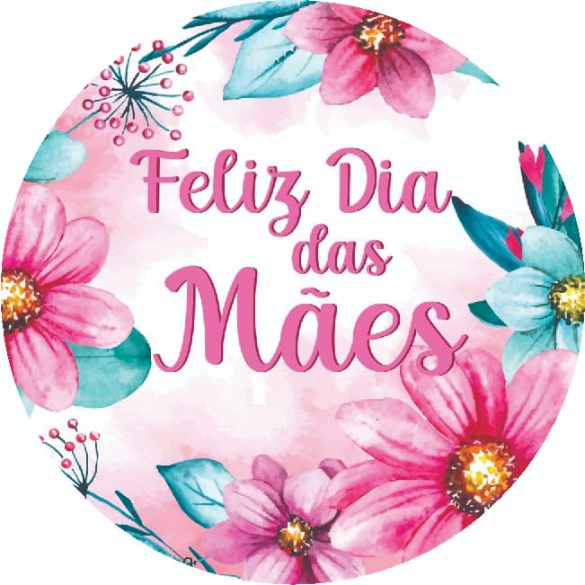 100 etiquetas adesivas DIA DAS MÃES