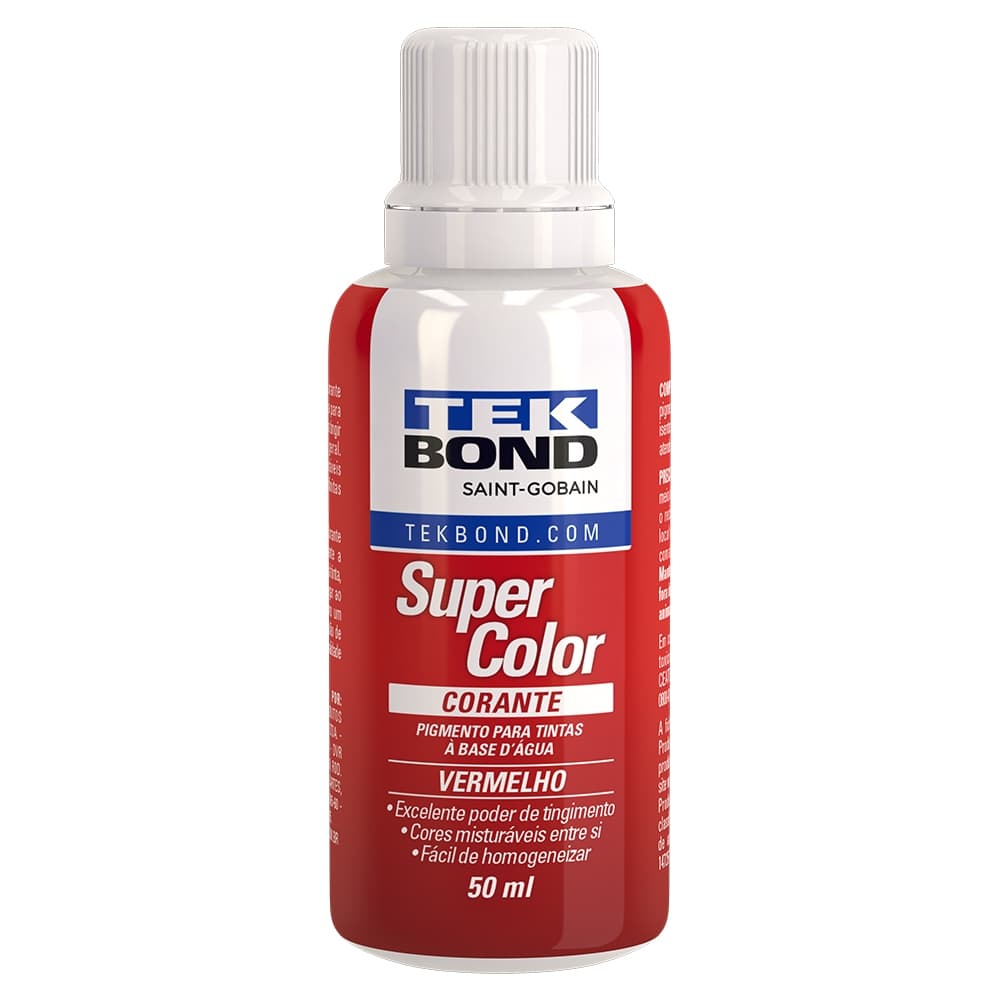 Corante Líquido Vermelho 50mL Super Color - Tekbond