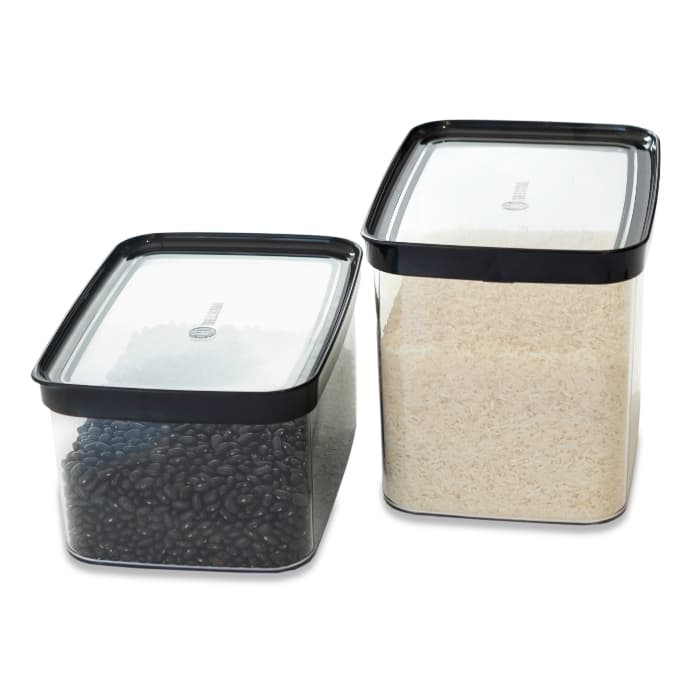 kit 2 peças anti impacto - Potes herméticos para arroz e feijão